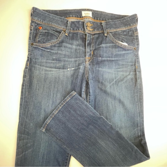 Hudson Straight Leg Flap Pocket Ankle Jeans Cropped Blue 29 - Picture 5 of 17